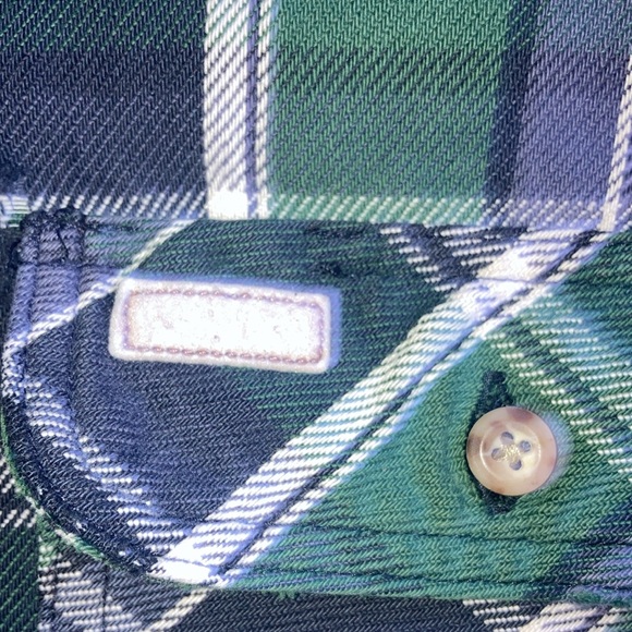 Vintage 1990s Carhartt Plaid Flannel Button Up Shirt Heavy Blend XLT - Picture 7 of 9